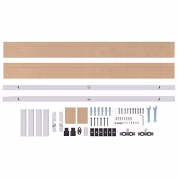 vidaXL Sliding Door Hardware Kit Sliding Barn Door Aluminium Alloy Sliver - 183 cm - Additional view 4