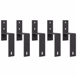 vidaXL Barn Door Bypass Brackets 5 pcs for Flat Rails Carbon Steel