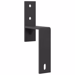 vidaXL Barn Door Bypass Brackets 5 pcs for Flat Rails Carbon Steel - Additional view 4