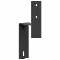 vidaXL Barn Door Bypass Brackets 5 pcs for Flat Rails Carbon Steel - Additional view 6