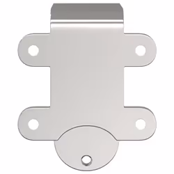 vidaXL Barn Door Bypass Brackets 4 pcs for Round Rails Stainless Steel