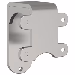 vidaXL Barn Door Bypass Brackets 4 pcs for Round Rails Stainless Steel - Additional view 6