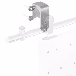 vidaXL Barn Door Bypass Brackets 4 pcs for Round Rails Stainless Steel - Additional view 7