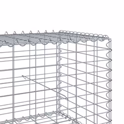 vidaXL Gabion Basket with Cover Gabion Raised Bed Gabion Cage Galvanised Iron - 200 x 50 x 50 cm - Additional view 5