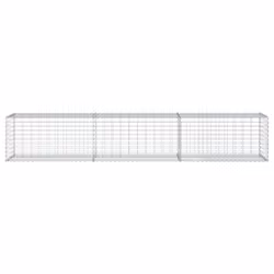 vidaXL Gabion Basket with Cover Gabion Raised Bed Gabion Cage Galvanised Iron - Additional view 2