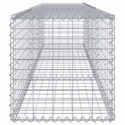 vidaXL Gabion Basket with Cover Gabion Raised Bed Gabion Cage Galvanised Iron - Additional view 3