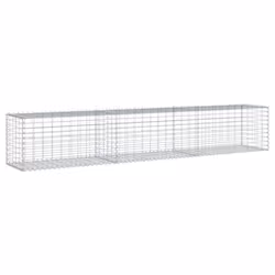 vidaXL Gabion Basket with Cover Gabion Raised Bed Gabion Cage Galvanised Iron - Additional view 4