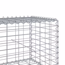 vidaXL Gabion Basket with Cover Gabion Raised Bed Gabion Cage Galvanised Iron - Additional view 5