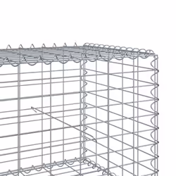 vidaXL Gabion Basket with Cover Gabion Raised Bed Gabion Cage Galvanised Iron - 1000 x 50 x 50 cm - Additional view 5