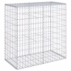 vidaXL Gabion Basket with Cover Gabion Raised Bed Gabion Cage Galvanised Iron - 100 x 50 x 100 cm