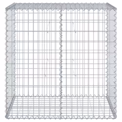 vidaXL Gabion Basket with Cover Gabion Raised Bed Gabion Cage Galvanised Iron - 100 x 50 x 100 cm