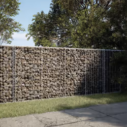 vidaXL Gabion Basket with Cover Gabion Raised Bed Gabion Cage Galvanised Iron