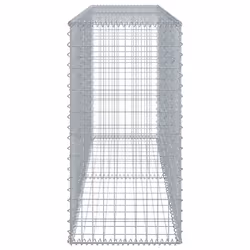 vidaXL Gabion Basket with Cover Gabion Raised Bed Gabion Cage Galvanised Iron