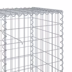 vidaXL Gabion Basket with Cover Gabion Raised Bed Gabion Cage Galvanised Iron - 500 x 50 x 100 cm - Additional view 5