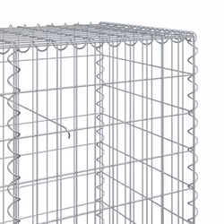 vidaXL Gabion Basket with Cover Gabion Raised Bed Gabion Cage Galvanised Iron - 700 x 50 x 100 cm - Additional view 5