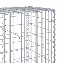 vidaXL Gabion Basket with Cover Gabion Raised Bed Gabion Cage Galvanised Iron - 1200 x 50 x 100 cm - Additional view 5