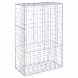 vidaXL Gabion Basket with Cover Gabion Raised Bed Gabion Cage Galvanised Iron - 100 x 50 x 150 cm