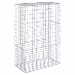 vidaXL Gabion Basket with Cover Gabion Raised Bed Gabion Cage Galvanised Iron - 100 x 50 x 150 cm - Additional view 4