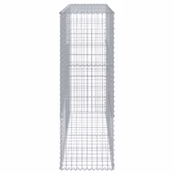 vidaXL Gabion Basket with Cover Gabion Raised Bed Gabion Cage Galvanised Iron - Additional view 3