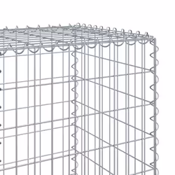 vidaXL Gabion Basket with Cover Gabion Raised Bed Gabion Cage Galvanised Iron - Additional view 5