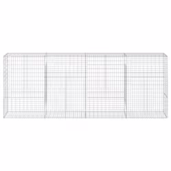 vidaXL Gabion Basket with Cover Gabion Raised Bed Gabion Cage Galvanised Iron - Additional view 2