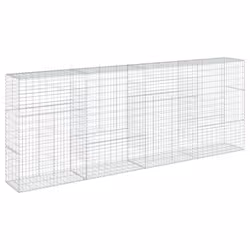 vidaXL Gabion Basket with Cover Gabion Raised Bed Gabion Cage Galvanised Iron - Additional view 4