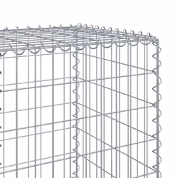 vidaXL Gabion Basket with Cover Gabion Raised Bed Gabion Cage Galvanised Iron - 800 x 50 x 150 cm - Additional view 5