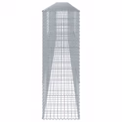 vidaXL Gabion Basket with Cover Gabion Raised Bed Gabion Cage Galvanised Iron