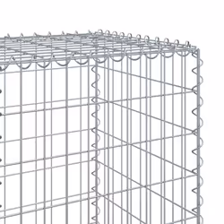 vidaXL Gabion Basket with Cover Gabion Raised Bed Gabion Cage Galvanised Iron - Additional view 5