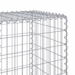 vidaXL Gabion Basket with Cover Gabion Raised Bed Gabion Cage Galvanised Iron - 1000 x 50 x 150 cm - Additional view 5