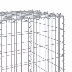 vidaXL Gabion Basket with Cover Gabion Raised Bed Gabion Cage Galvanised Iron - 1200 x 50 x 150 cm - Additional view 5