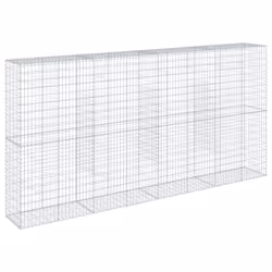 vidaXL Gabion Basket with Cover Gabion Raised Bed Gabion Cage Galvanised Iron - Additional view 4