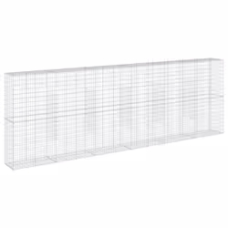 vidaXL Gabion Basket with Cover Gabion Raised Bed Gabion Cage Galvanised Iron - 600 x 50 x 200 cm - Additional view 4
