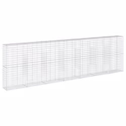 vidaXL Gabion Basket with Cover Gabion Raised Bed Gabion Cage Galvanised Iron - 700 x 50 x 200 cm - Additional view 4