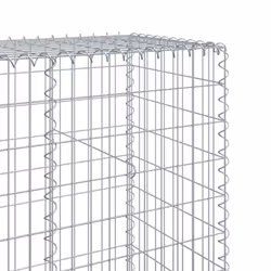 vidaXL Gabion Basket with Cover Gabion Raised Bed Gabion Cage Galvanised Iron - 700 x 50 x 200 cm - Additional view 5