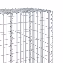 vidaXL Gabion Basket with Cover Gabion Raised Bed Gabion Cage Galvanised Iron - 1200 x 50 x 200 cm - Additional view 5