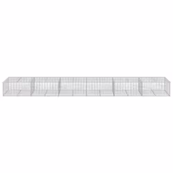 vidaXL Gabion Basket with Cover Gabion Raised Bed Gabion Cage Galvanised Iron - Additional view 2