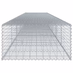 vidaXL Gabion Basket with Cover Gabion Raised Bed Gabion Cage Galvanised Iron - Additional view 3