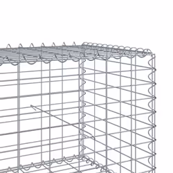 vidaXL Gabion Basket with Cover Gabion Raised Bed Gabion Cage Galvanised Iron - Additional view 5