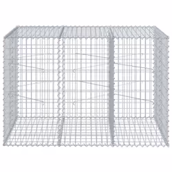 vidaXL Gabion Basket with Cover Gabion Raised Bed Gabion Cage Galvanised Iron - 150 x 100 x 100 cm - Additional view 2