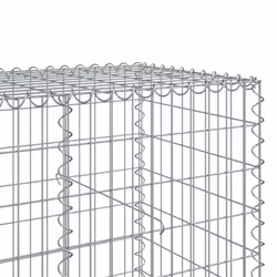 vidaXL Gabion Basket with Cover Gabion Raised Bed Gabion Cage Galvanised Iron - 150 x 100 x 100 cm - Additional view 5