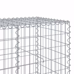 vidaXL Gabion Basket with Cover Gabion Raised Bed Gabion Cage Galvanised Iron - 200 x 100 x 100 cm - Additional view 5