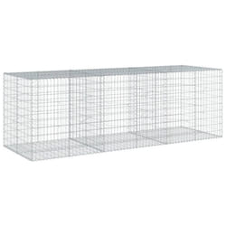 vidaXL Gabion Basket with Cover Gabion Raised Bed Gabion Cage Galvanised Iron - 300 x 100 x 100 cm