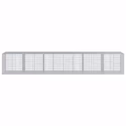 vidaXL Gabion Basket with Cover Gabion Raised Bed Gabion Cage Galvanised Iron - 600 x 100 x 100 cm - Additional view 2