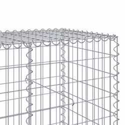 vidaXL Gabion Basket with Cover Gabion Raised Bed Gabion Cage Galvanised Iron - 650 x 100 x 100 cm - Additional view 5