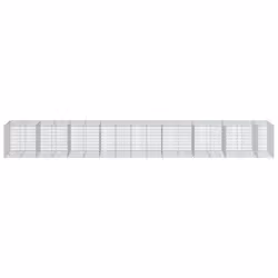 vidaXL Gabion Basket with Cover Gabion Raised Bed Gabion Cage Galvanised Iron - Additional view 2
