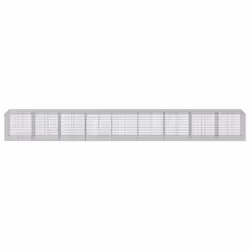 vidaXL Gabion Basket with Cover Gabion Raised Bed Gabion Cage Galvanised Iron - 900 x 100 x 100 cm - Additional view 2