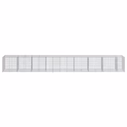 vidaXL Gabion Basket with Cover Gabion Raised Bed Gabion Cage Galvanised Iron - Additional view 2
