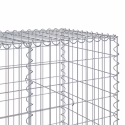 vidaXL Gabion Basket with Cover Gabion Raised Bed Gabion Cage Galvanised Iron - Additional view 5