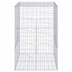 vidaXL Gabion Basket with Cover Gabion Raised Bed Gabion Cage Galvanised Iron